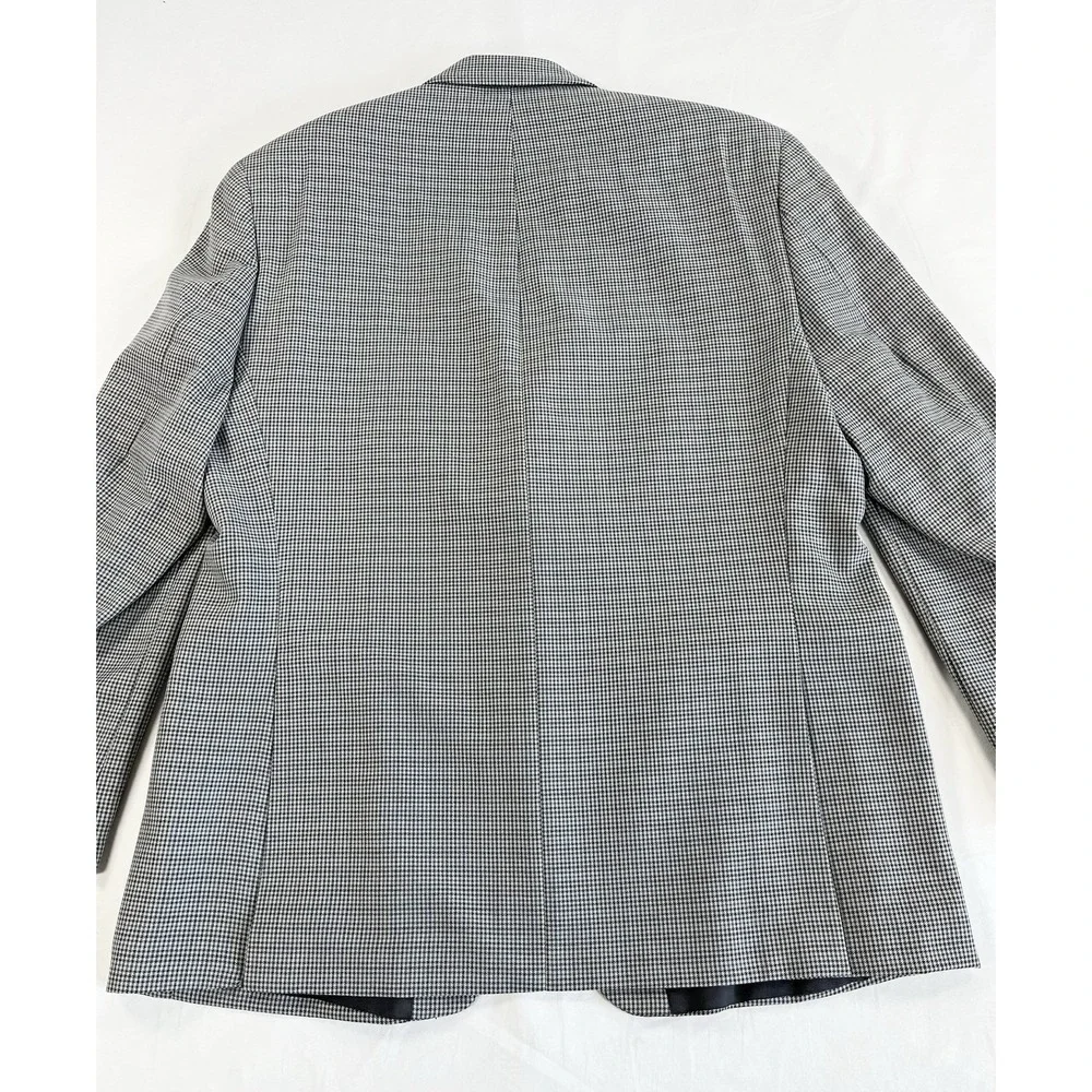 NWT Michael Kors Men's 44R Classic Fit Sport Coat Blazer Grey Black Houndstooth